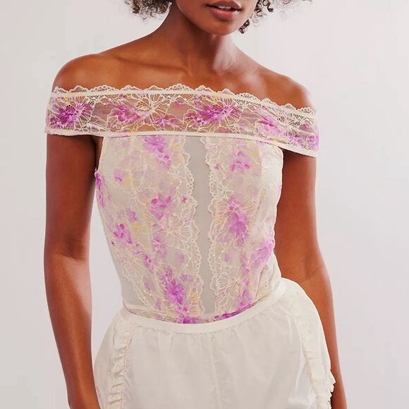 Intimately Free People Spring Soiree Printed Bodysuit - Picture 1 of 4